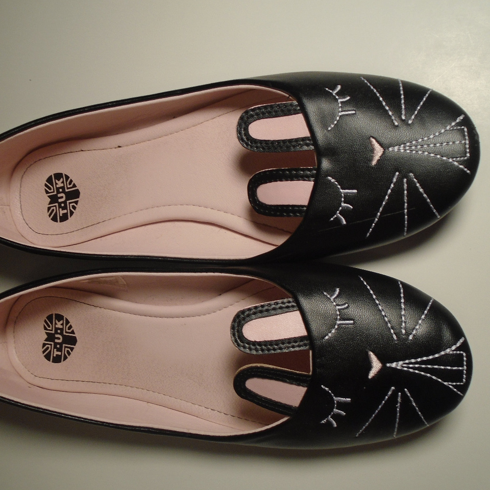 T.U.K. Sleeping Bunny Ears Ballet Flats US 9